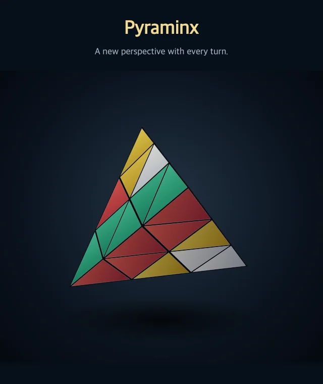 Pyraminx with its real movable pieces