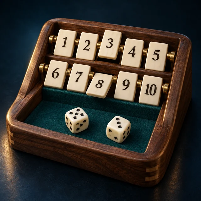 Shut the Box with its real movable pieces
