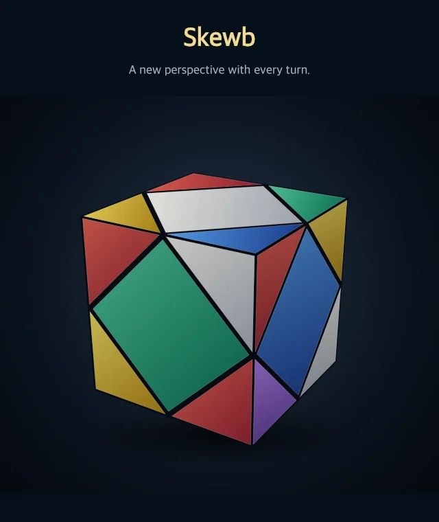 Skewb with its real movable pieces
